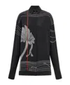 Ferragamo Black Silk Satin Shirt In Black