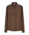 Ferragamo Long-sleeved Shirt In Brown
