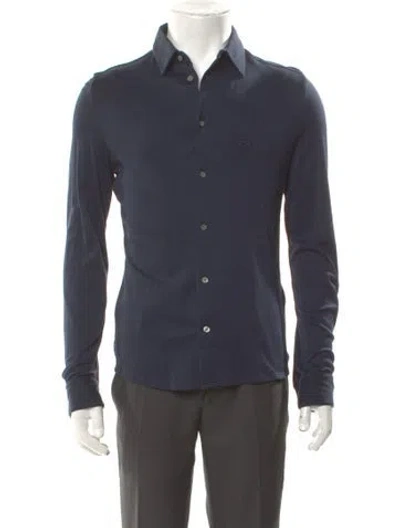 Pre-owned Ferragamo Long Sleeve Shirt In Gray