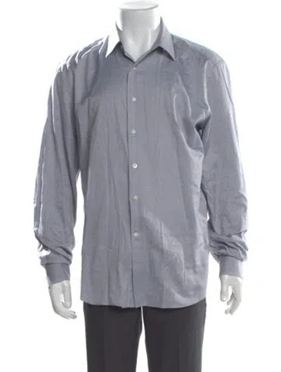 Pre-owned Ferragamo Long Sleeve Shirt In Gray