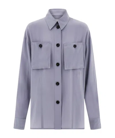 Ferragamo Long Sleeve Shirt In Purple