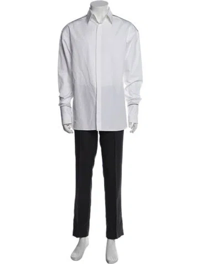 Pre-owned Ferragamo Long Sleeve Shirt In White
