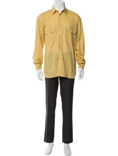 Pre-owned Ferragamo Long Sleeve Shirt In Yellow