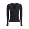 Ferragamo Shaped Neckline Sweater Sweaters And Cardigans Black