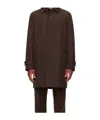Ferragamo Long Sleeve Windbreaker In Brown