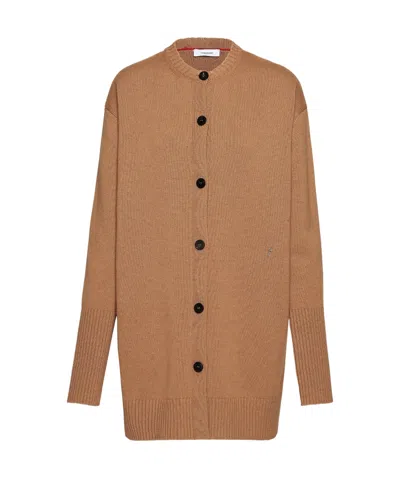 FERRAGAMO FERRAGAMO RIBBED KNIT CARDIGAN DRESS