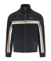 Ferragamo Logo-engraved Zip-up Jacket In Black