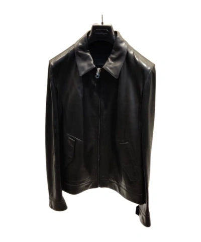 Ferragamo Long-sleeved Casual Jacket In Black