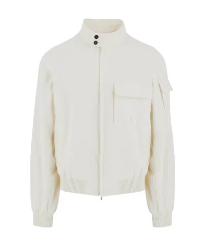 Ferragamo Long-sleeved Casual Jacket In White