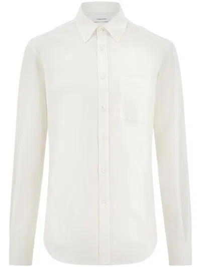 Ferragamo Long Sleeved Cotton Shirt In White