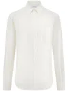 Ferragamo Jacquard Shirt Featuring Gancini Pattern In White