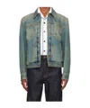 Ferragamo Long-sleeved Denim Coat In Black