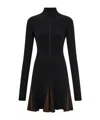 Ferragamo High-neck Mini Dress In Black
