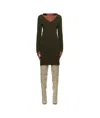 Ferragamo Long-sleeved Dress In Black