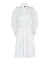 Ferragamo Long-sleeved Hooded Trench Coat In White