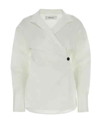FERRAGAMO LONG-SLEEVED LAPEL SHIRT