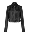Ferragamo Biker Jacket With Vertical Zip Detail In Black