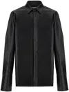 FERRAGAMO LONG-SLEEVED LEATHER SHIRT