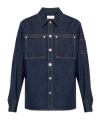Ferragamo Long-sleeved Denim Shirt In Black