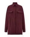 Ferragamo Striped Loose Shirt In Red