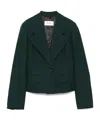 Ferragamo Long-sleeved Suit Jacket In Green