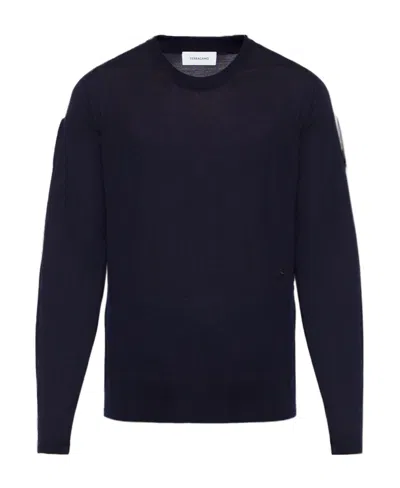Ferragamo Long-sleeved Sweater In Black