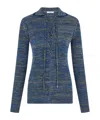 Ferragamo Long-sleeved Sweater In Blue