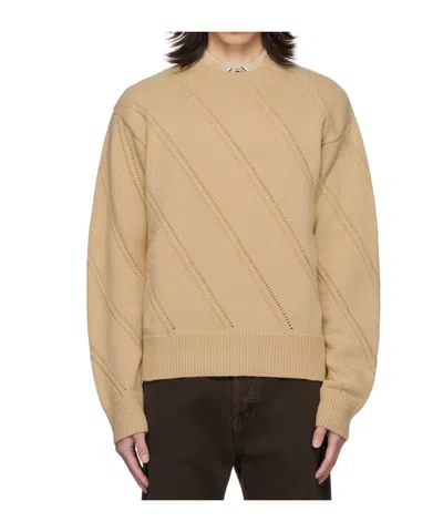 Ferragamo Long-sleeved Sweater In Nude