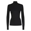 Ferragamo Long Sleeves Mock-neck In Black