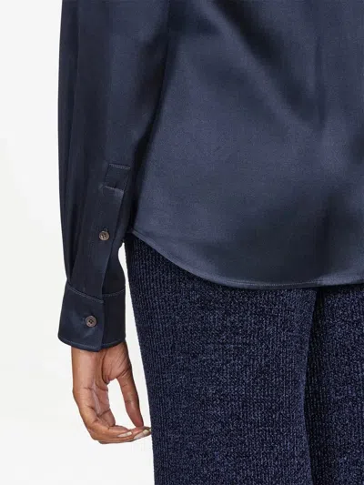 Ferragamo Long Sleeves Shirt In Blue