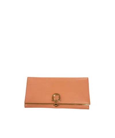 Ferragamo Long Wallet In Orange