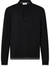 Ferragamo Longsleeve Polo Shirt In Black