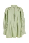 Ferragamo Oversized V-neck Top In Green