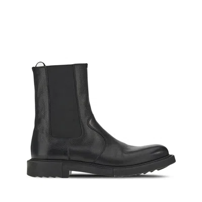 Ferragamo Loreno Chelsea Almond-toe Boots In Black