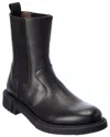 Ferragamo Loreno Leather Boot In Black