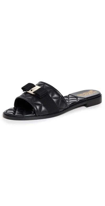Ferragamo Lovec Q Sandals Nero
