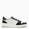 FERRAGAMO FERRAGAMO | LOW BLACK/WHITE LEATHER TRAINER