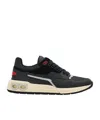 Ferragamo Man Low Cut Sneaker With Gancini Eyelet In Black