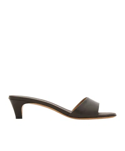 Ferragamo Low Heeled Mule In Black