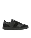 Ferragamo Achille 1 Low-top Sneakers In Leather In Black