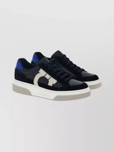FERRAGAMO LOW SNEAKERS FEATURING GANCINI DESIGN