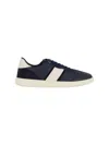 Ferragamo Low-top Blue Calfskin Sneakers In Multi
