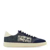 Ferragamo Logo-print Low-top Sneakers In Blue