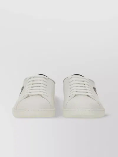 Ferragamo Low-top Round Toe Rubber Sole Sneaker