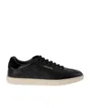 Ferragamo Suede-panel Leather Sneakers In Black