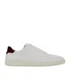 Ferragamo Men White Leather Adam Low-top Sneakers In White
