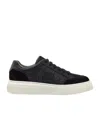 Ferragamo Low Top Sneaker With Gancini Ornament In Black