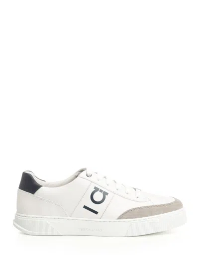Ferragamo Low-top Sneaker With Gancini Sneakers White