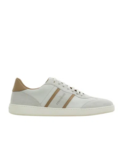Ferragamo Low-top Sneaker With Signature Detail In White