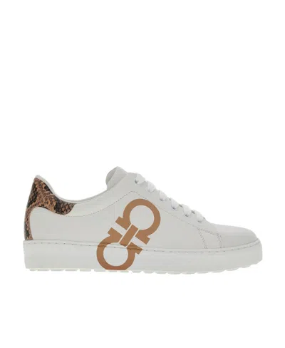 Ferragamo Gancini Sneaker In White